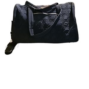 Adrienne Vittadini Quilted Nylon Duffel Bag w/ Pouch